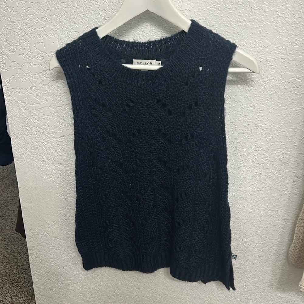 Navy sweater vest